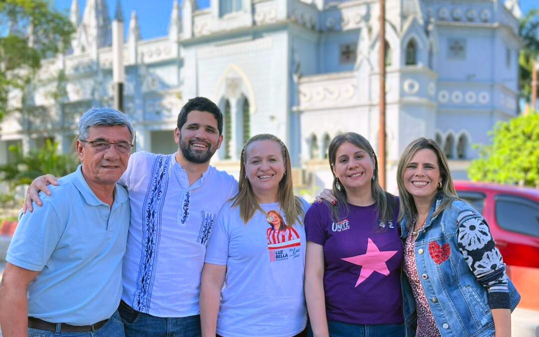 Kattya González, Raúl Benítez y Ermo Rodríguez recorren San Lorenzo en apoyo a Luz Bella González y Sylvia Villalba